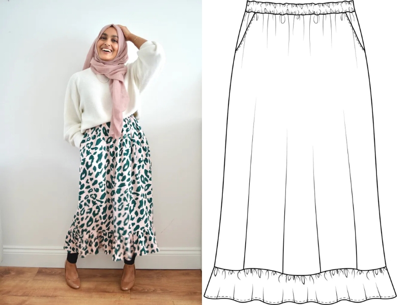 The Little Pomegranate Sabina dress is a free sewing pattern